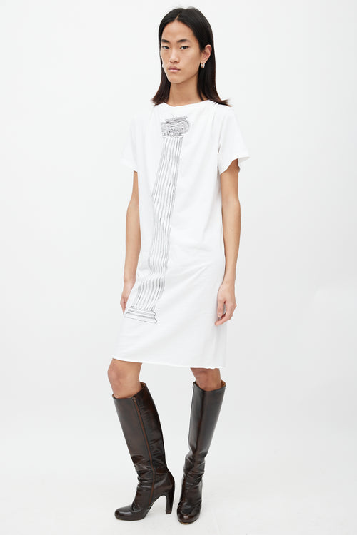 Vivienne Westwood White & Black Column T-Shirt Dress