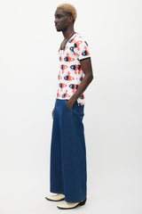 Vivienne Westwood White & Mulitcolour Orb Logo T-Shirt