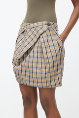 Vivienne Westwood Anglomania Green & Multi Plaid Bubble Skirt