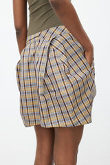 Vivienne Westwood Anglomania Green & Multi Plaid Bubble Skirt