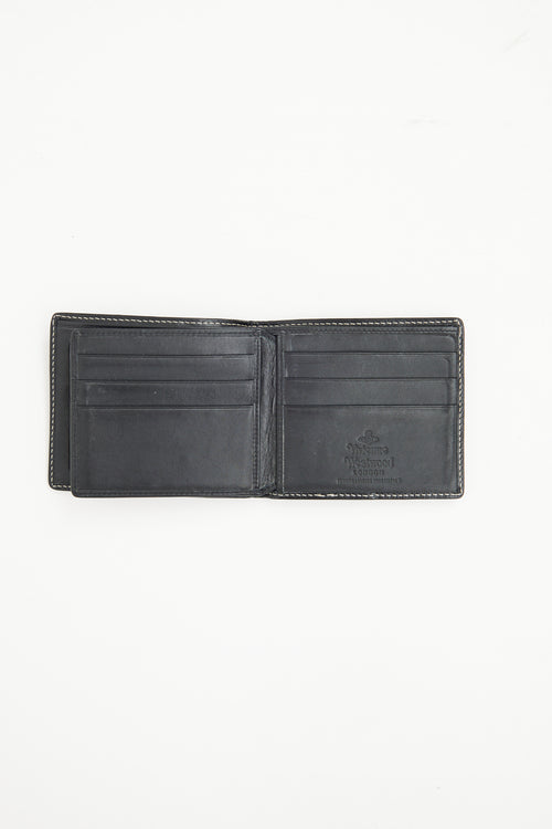 Vivienne Westwood Blue & Cream Checker Bi-Fold Wallet