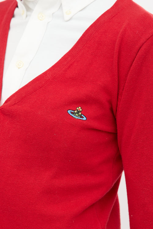 Vivienne Westwood Embroidered Logo Cardigan