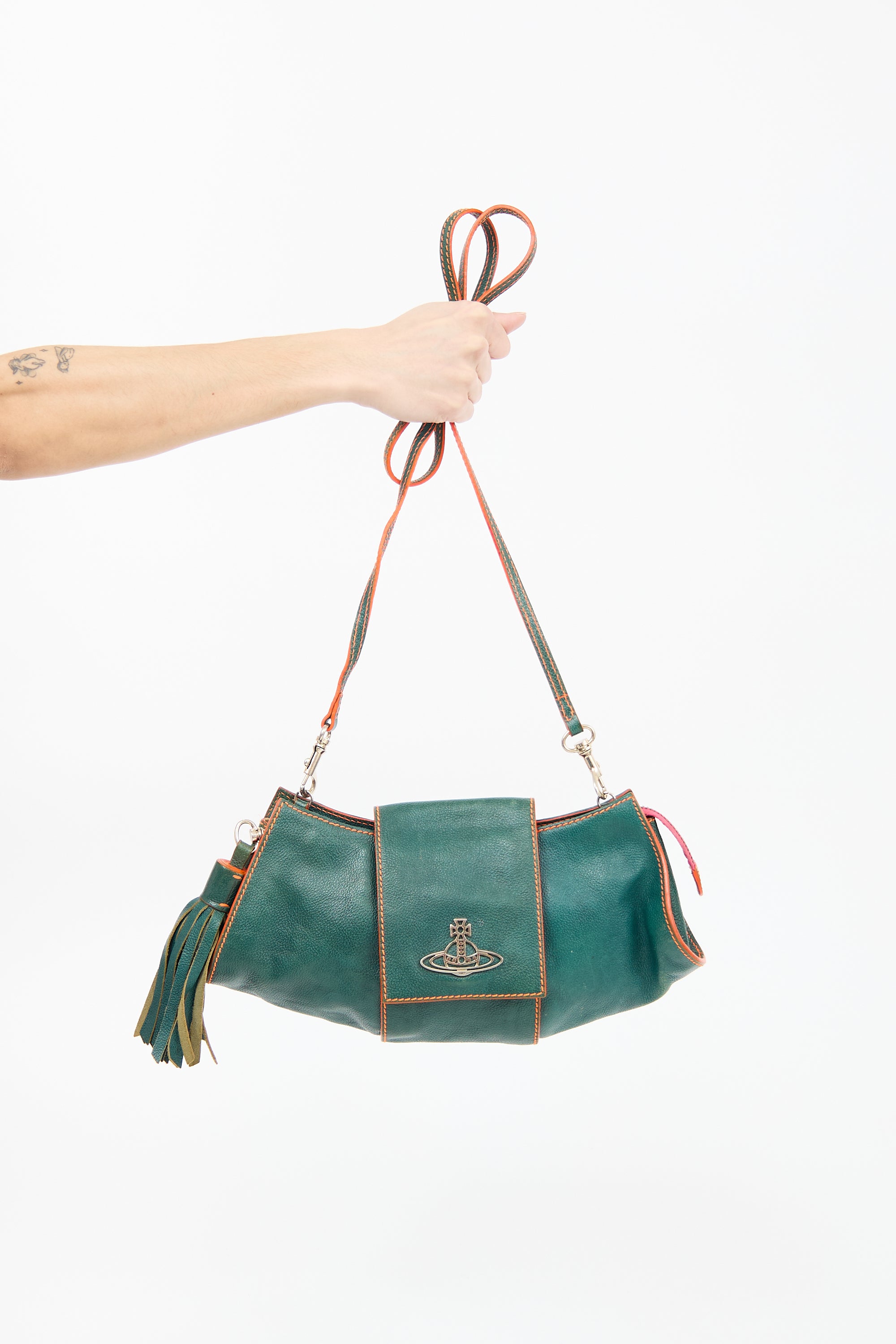 Vivienne Westwood Leather Orb Logo Bag VSP Consignment vivienne-westwood-leather-orb-logo-bag-vsp-consignment