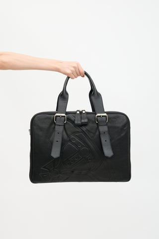 Vivienne Westwood Leather Orb Printed Briefcase
