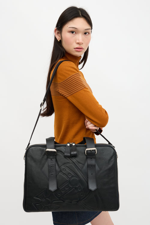 Vivienne Westwood Leather Orb Printed Briefcase