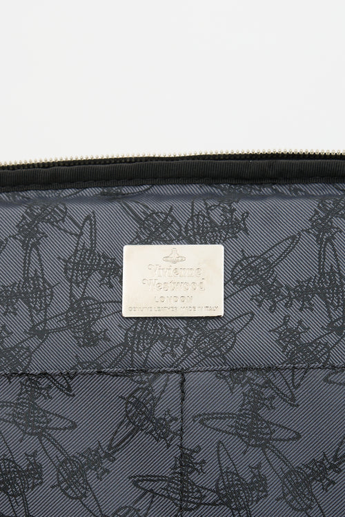 Vivienne Westwood Leather Orb Printed Briefcase