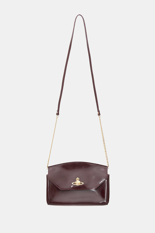 Vivienne Westwood Polished Leather Orb Clutch