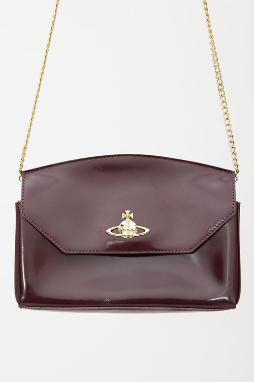 Vivienne Westwood Polished Leather Orb Clutch