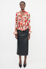 Vivienne Westwood Silk Chiffon Floral Blouse
