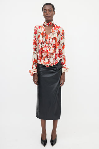 Vivienne Westwood Silk Chiffon Floral Blouse