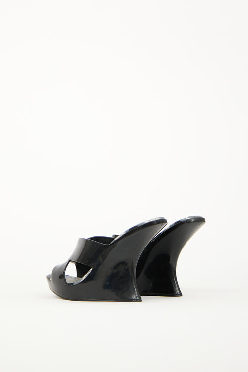 Vivienne Westwood X Melissa Black Rubber Wedge Sandal