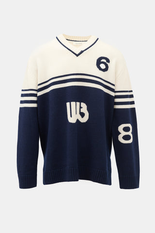Wales Bonner Wool Varsity Intarsia Sweater