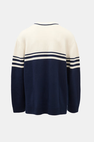 Wales Bonner Wool Varsity Intarsia Sweater