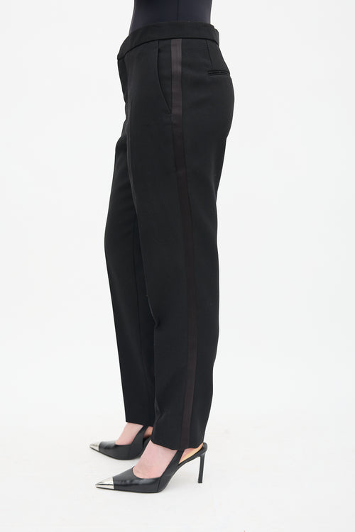 WARDROBE.NYC Black Wool & Silk Tailored Trouser