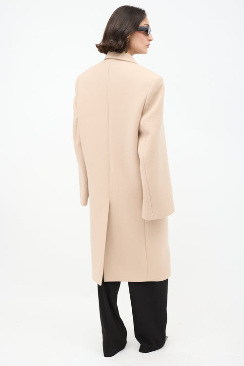 WARDROBE.NYC Beige Wool Double Breasted Long Coat