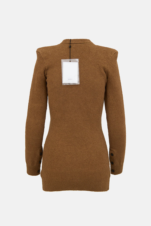 WARDROBE.NYC Boucle Knit Fitted Cardigan