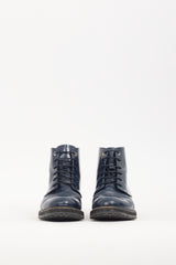 Want Les Essentiels Navy Leather Menara Derby Boot