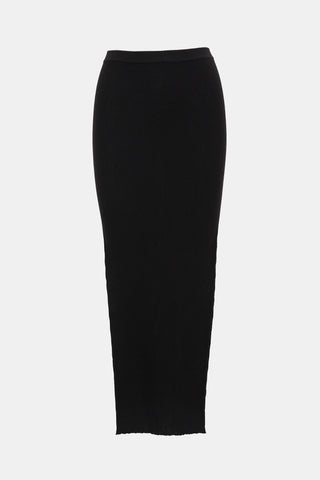 Rick Owens SS 2023 Wool Ribbed Knit Skirt