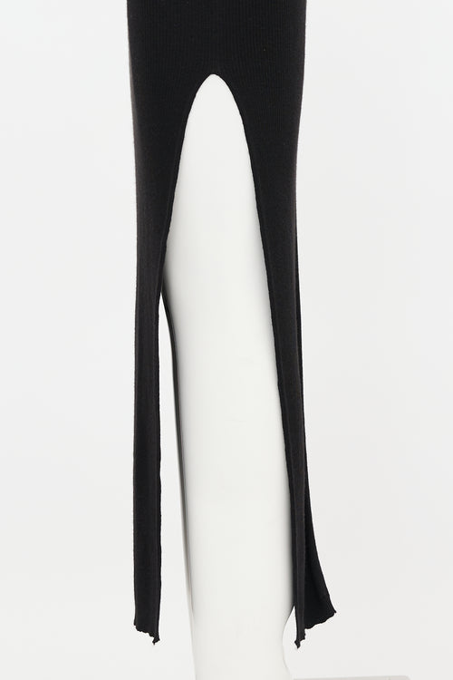 Rick Owens SS 2023 Wool Ribbed Knit Skirt