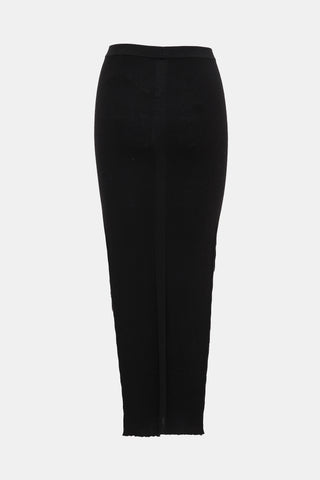 Rick Owens SS 2023 Wool Ribbed Knit Skirt