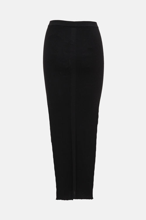 Rick Owens SS 2023 Wool Ribbed Knit Skirt