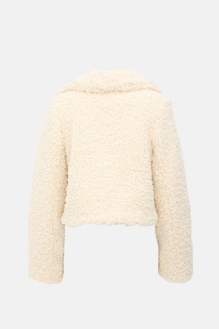 Smythe Faux Fur Cropped Jacket