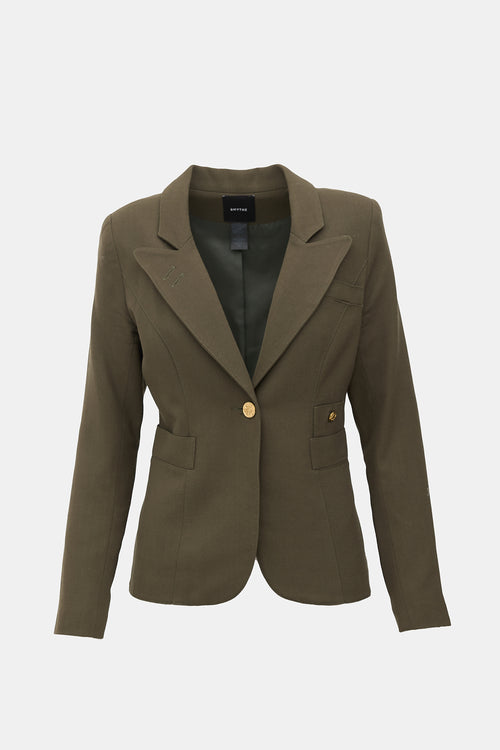 Smythe Wool Crepe Duchess Blazer