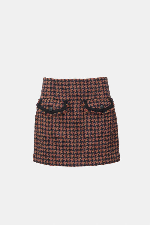 Veronica Beard Patterned Tweed Adriel Skirt