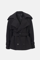 WARDROBE.NYC Cropped Twill Trench Coat