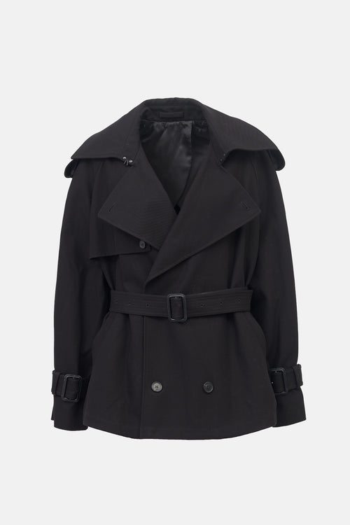 WARDROBE.NYC Cropped Twill Trench Coat