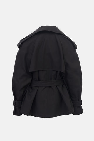 WARDROBE.NYC Cropped Twill Trench Coat