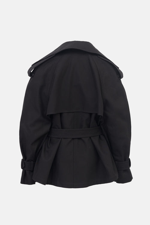 WARDROBE.NYC Cropped Twill Trench Coat