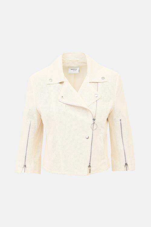 Akris Perforated Leather Jacket