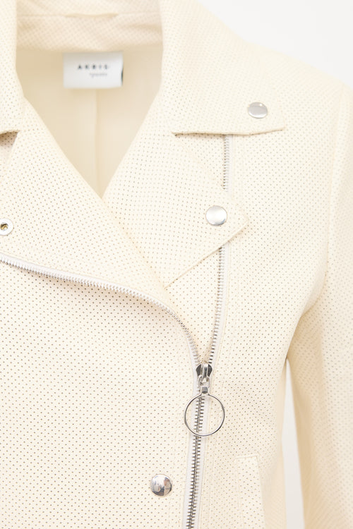Akris Perforated Leather Jacket