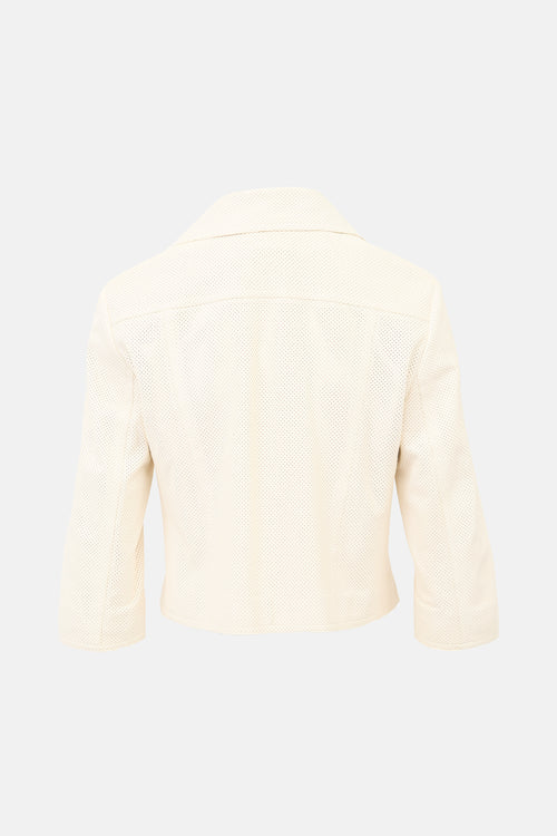 Akris Perforated Leather Jacket
