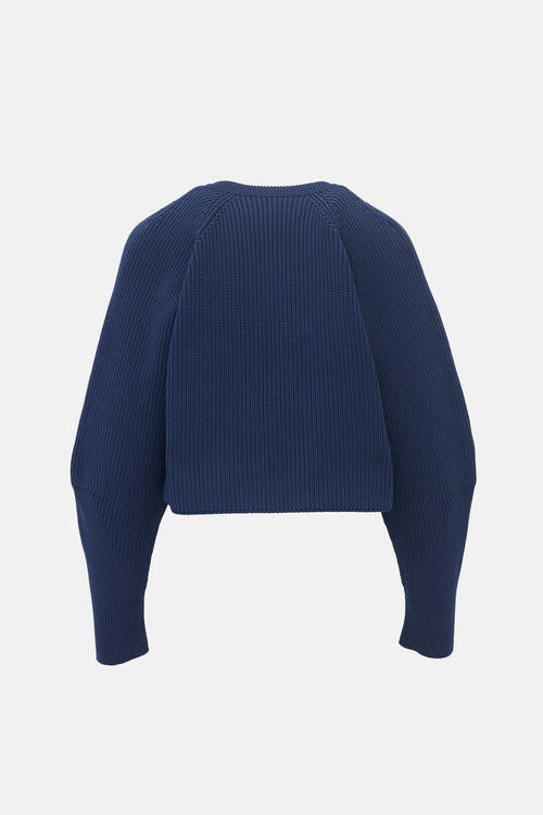 Gucci Cropped Ribbed Knit Sweater