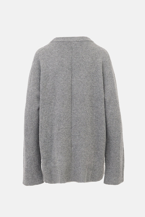 The Row Wool & Cashmere Crew Neck Sweater