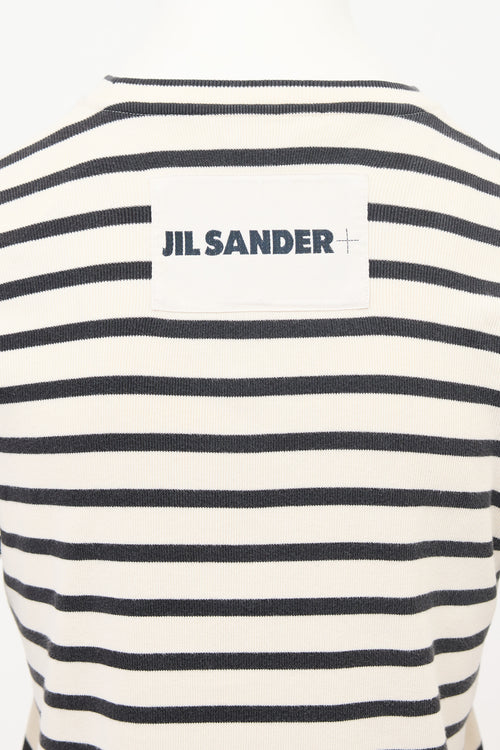Jil Sander+ Ribbed Knit Striped Top