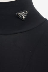 Prada Logo Mock Neck Top
