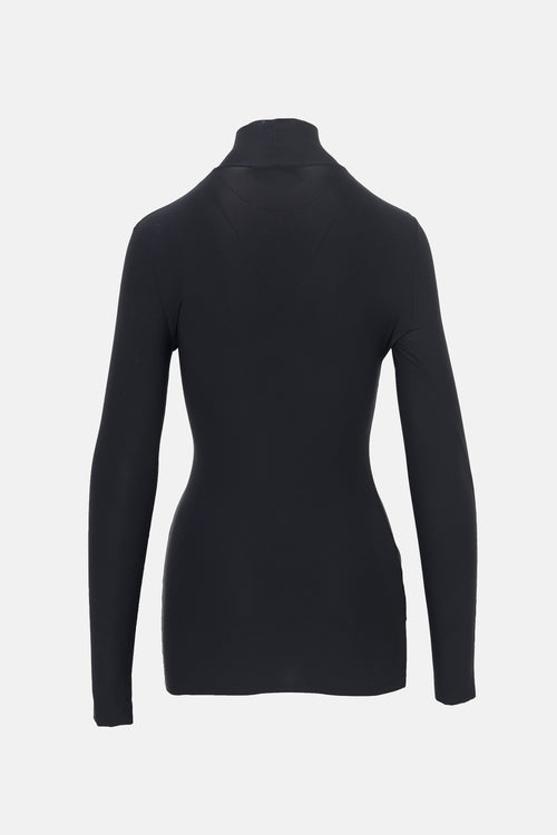 Prada Logo Mock Neck Top