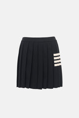 Thom Browne Wool Pleated 4-Bar Skirt