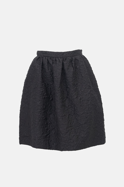 Prada 2014 Wool & Silk Cloqué Skirt