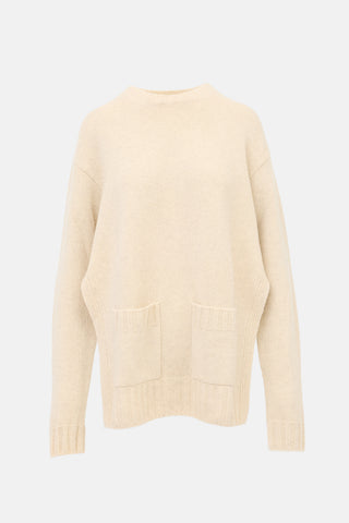 Celine Merino Wool Patch Pocket Sweater