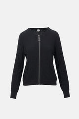 Hermès Silk & Cashmere Zip Cardigan