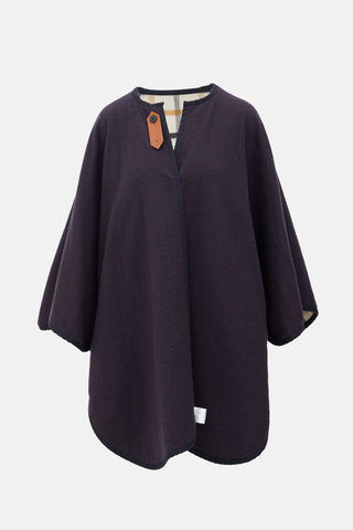 Hermès Wool & Cashmere Checked Cape