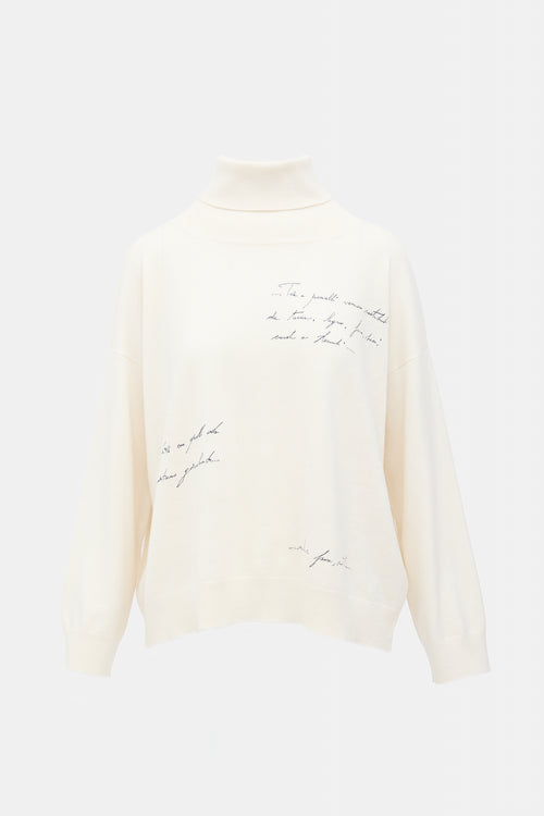 Fabiana Filippi Script Embroidered Sweater