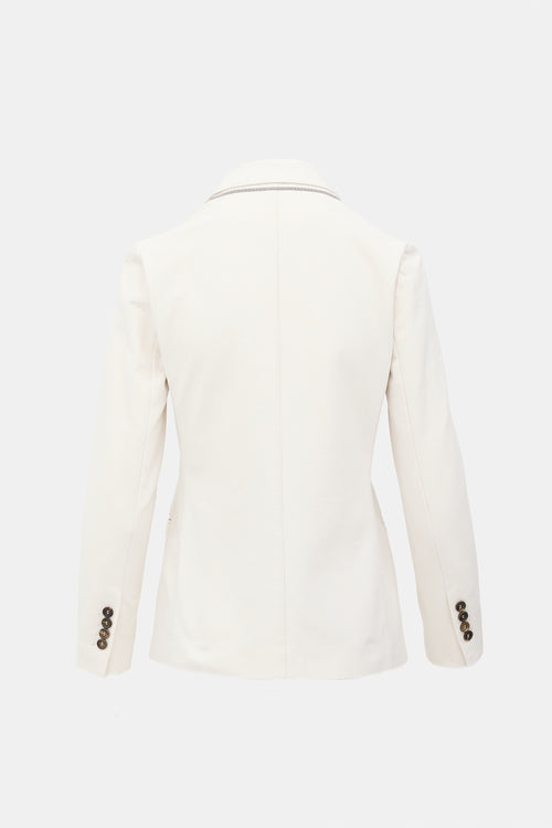 Brunello Cucinelli Knit Double Breasted Blazer