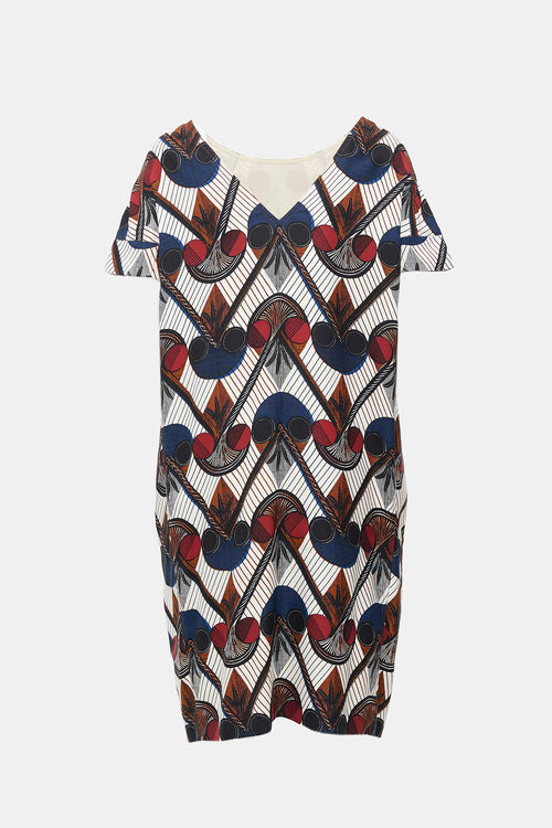 Hermès Silk Printed Shift Dress