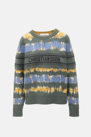 Dior Wool & Cashmere Intarsia Sweater