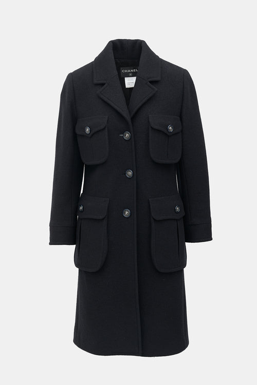 Chanel Wool Cargo Pocket Coat